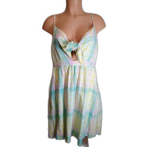 Old Navy Pink and Yellow Chemise with Romantic Silhouetteld Size Large